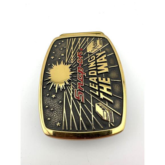 Snap-On 1988 Limited Edition Solid Brass Belt Buckle SSX-1232 Leading The Way - Picture 6 of 8